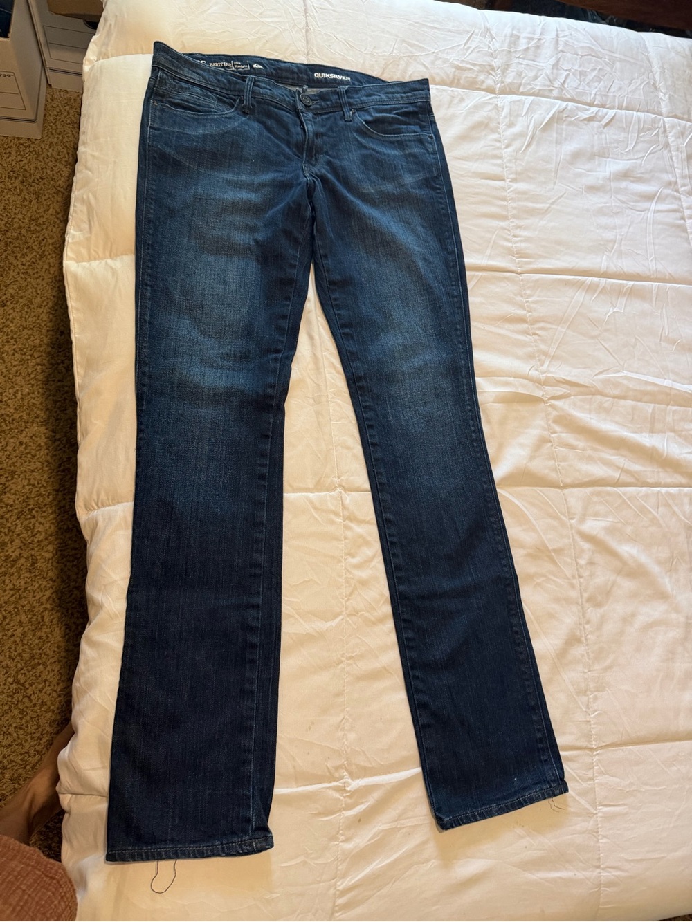 Quiksilver Women's Dark Indigo Straight Leg Jeans